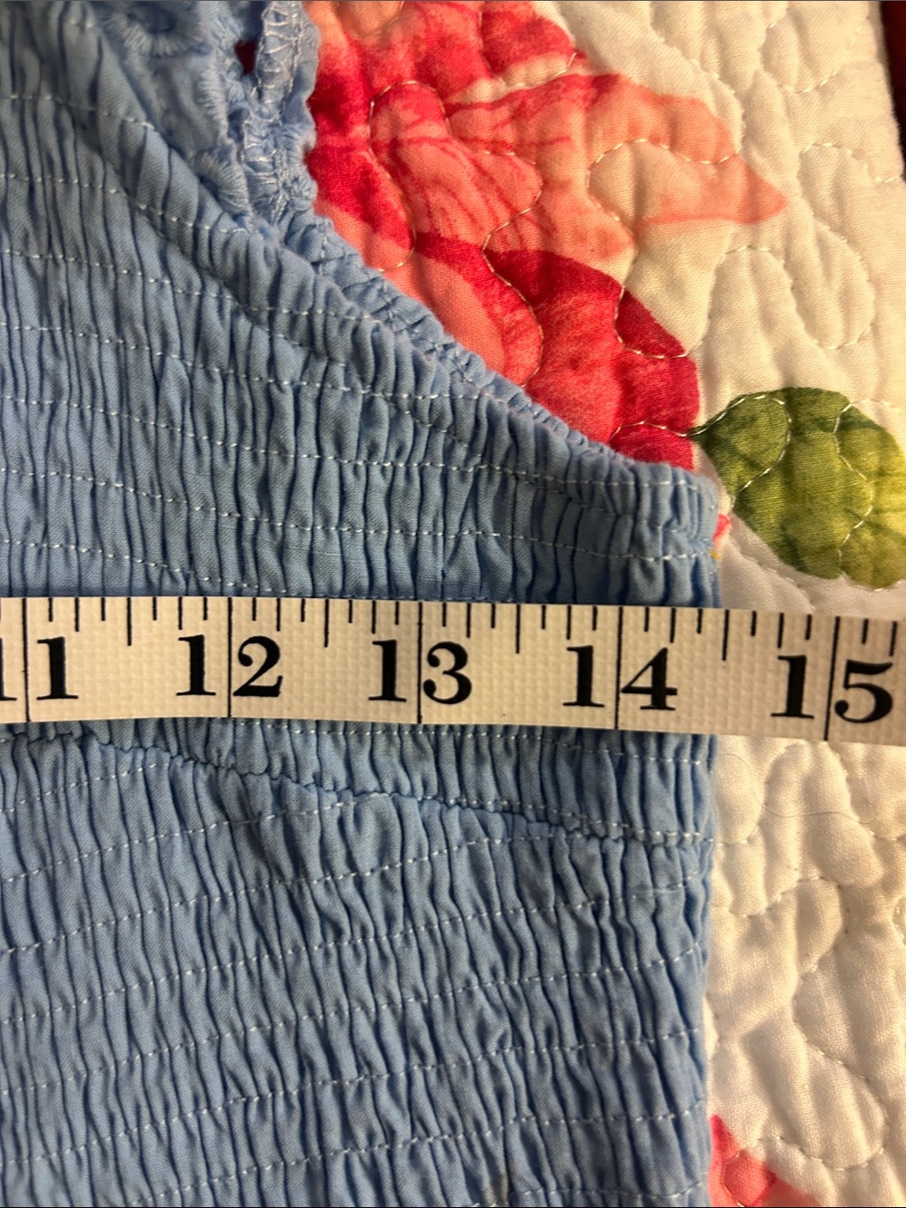 PRETTY-GARDEN Square Neck Maxi Dress Cap Sleeve Eyelet Smocked Tiered SM - Picture 8 of 9